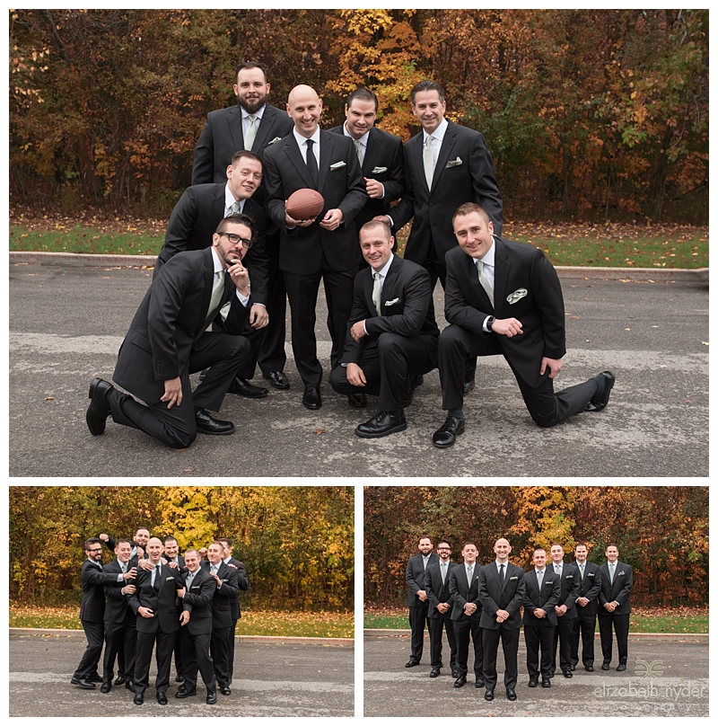 Groom and groomsmen getting ready for his wedding in Buffalo, NY